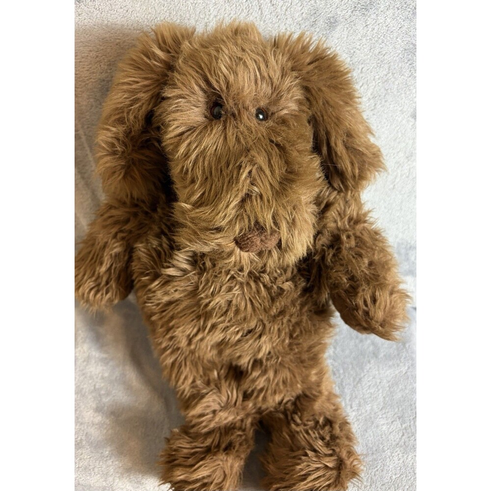 Gund Barkus Shaggy Brown Puppy Dog Soft Plush Floppy Ears Rare Vintage Gund 1991
